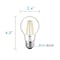 Luxrite A19 Edison LED Light Bulbs 8W (60W Equivalent) 800LM 5000K Bright White Dimmable E26 Base 4-Pack LR21614-4PK - alternate 8